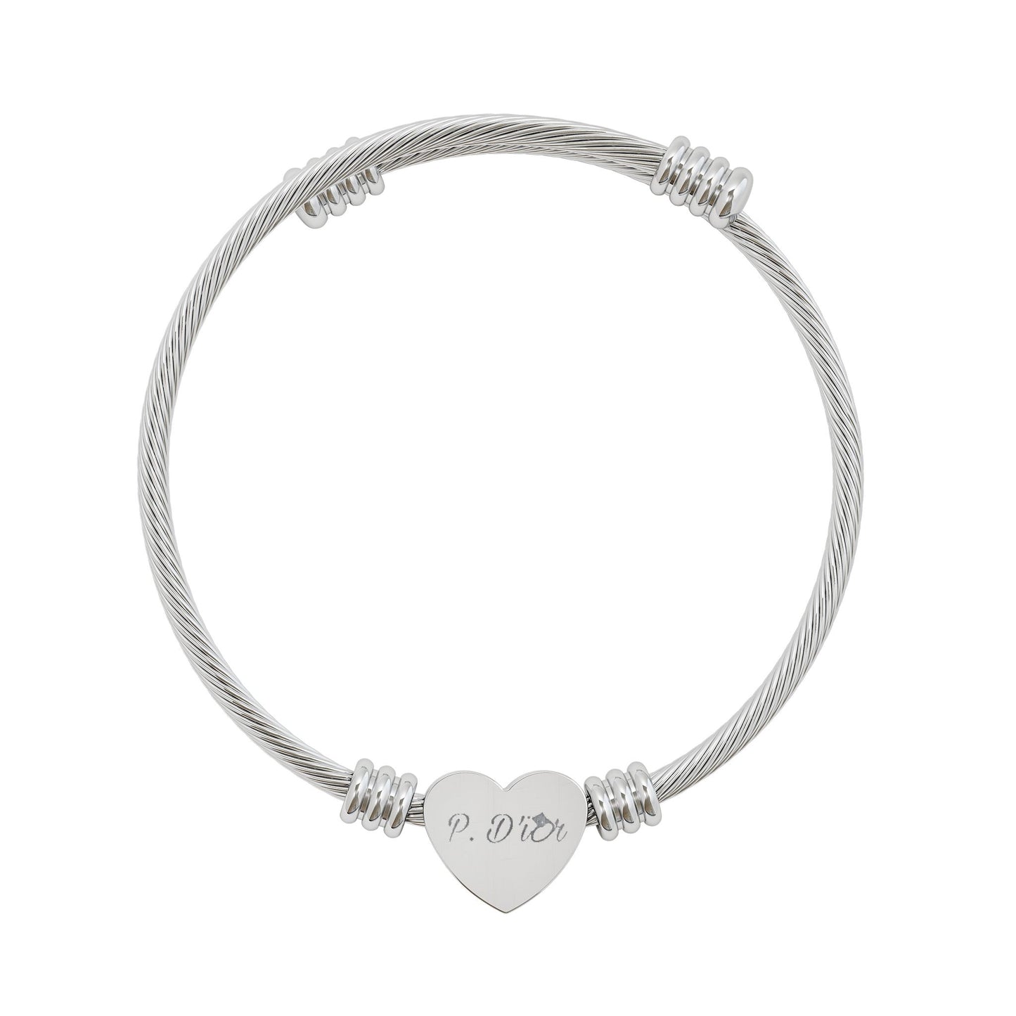 P' D'ior Heart Cuff Bracelet