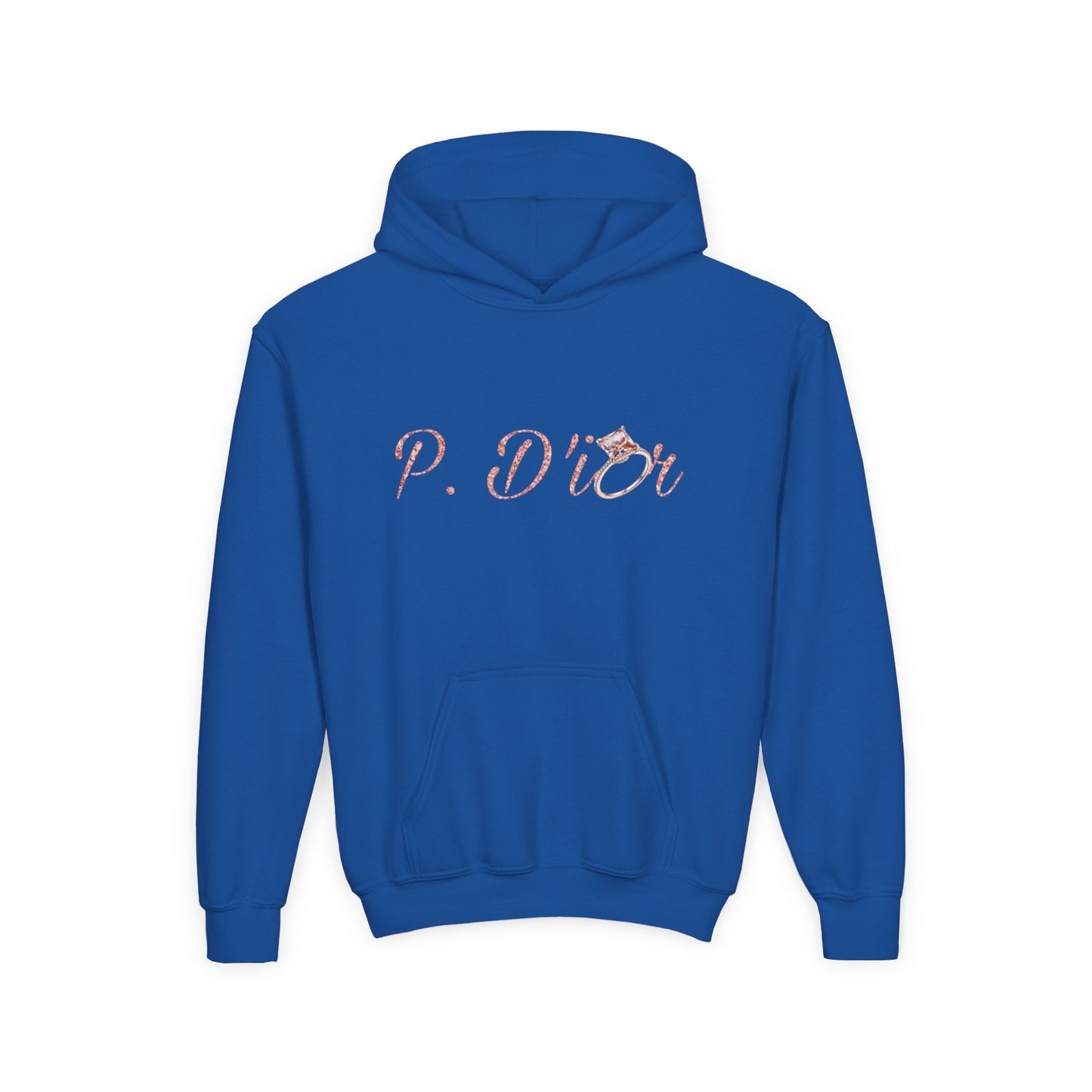 Youth Hoodie — 'P. Dior' Pink Script Pullover