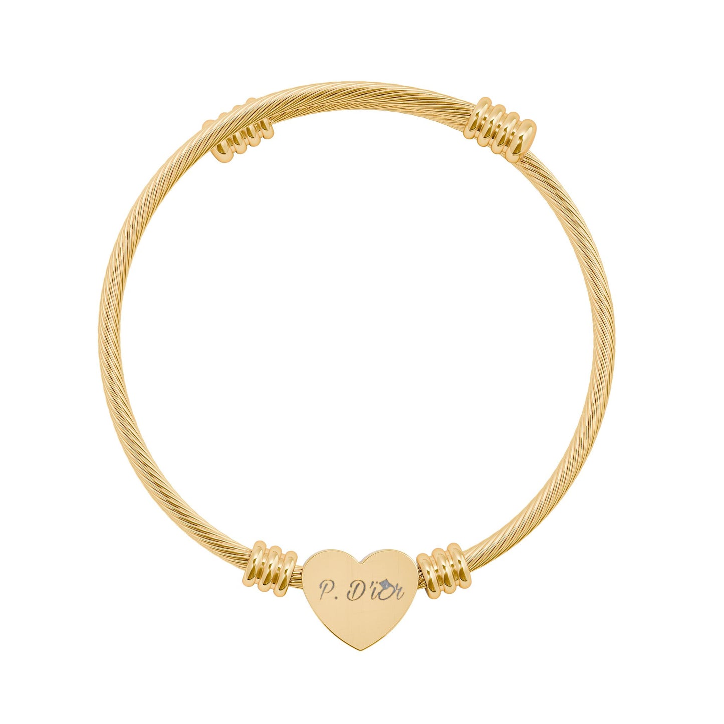 P' D'ior Heart Cuff Bracelet