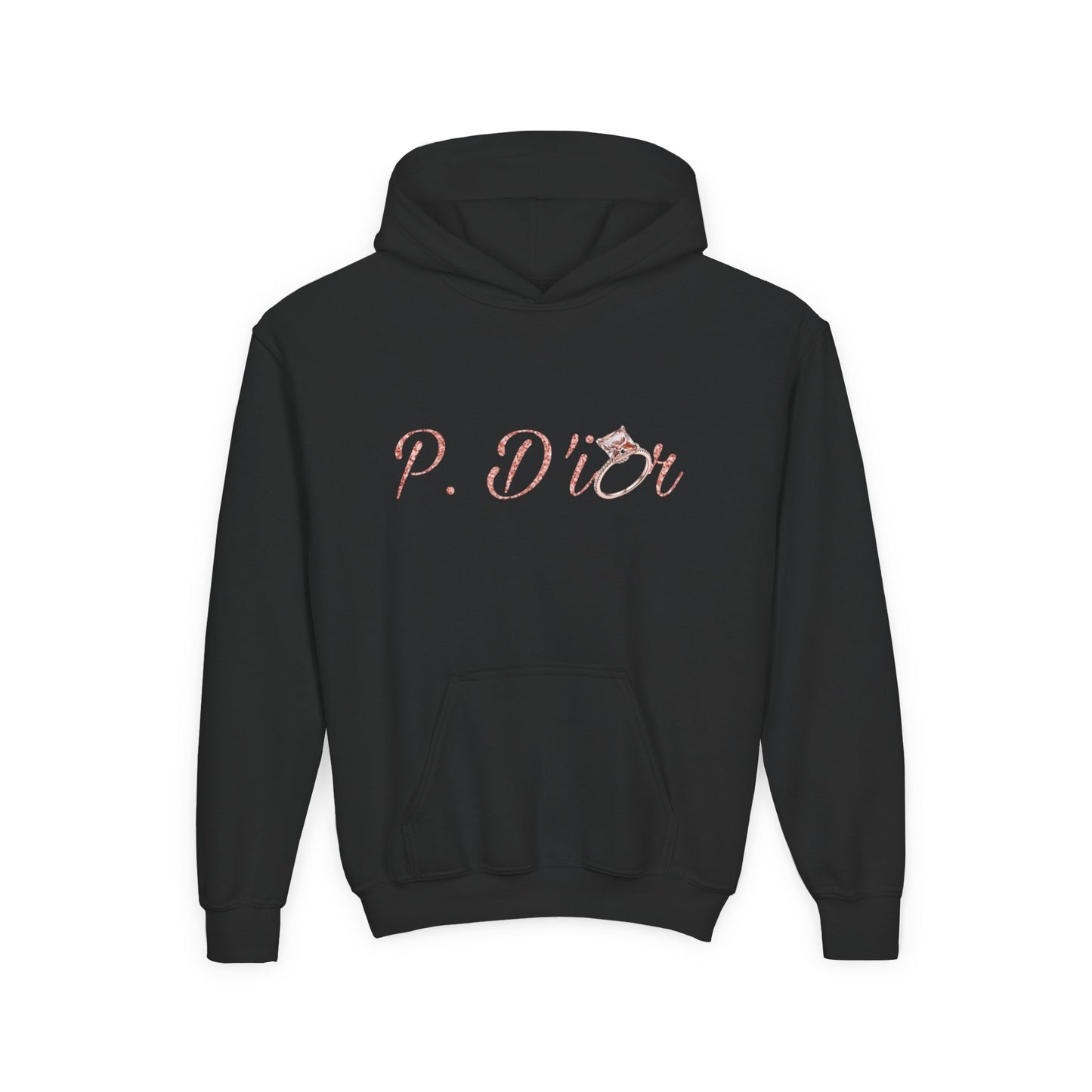 Youth Hoodie — 'P. Dior' Pink Script Pullover